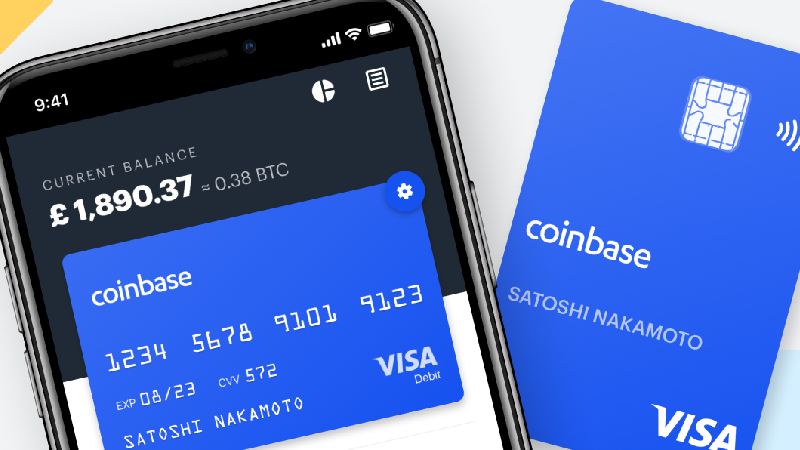 Debetna kartica Coinbase.
