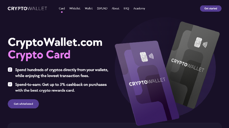 Debetna kartica CryptoWallet.com.
