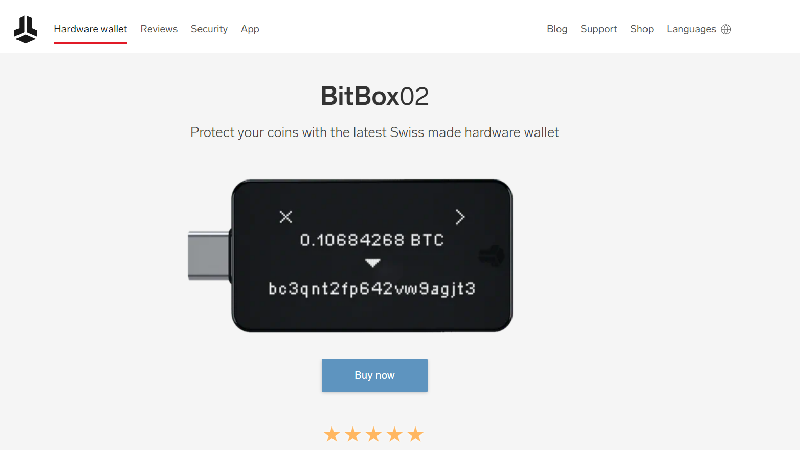 BitBox02 anonimna kripto denarnica brez KYC.