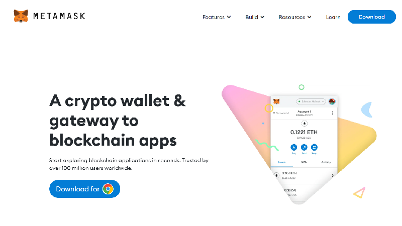 Kripto denarnica Metamask.
