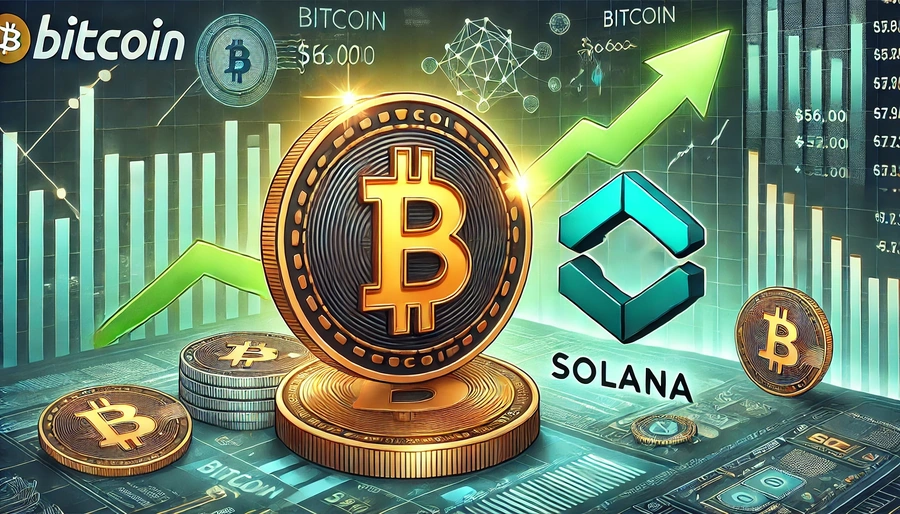Bitcoin presegel 56 tisoč dolarjev, Solana inženirji vrnili iz ponedeljkove rutine