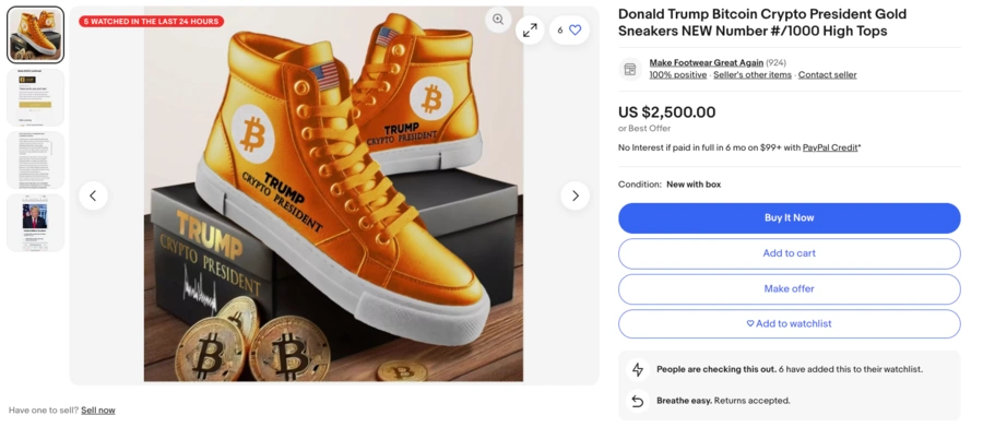 Trump-je-na-trgu-vzpostavil-serijo-„uradnih-kripto-čevljev“-na-trgu